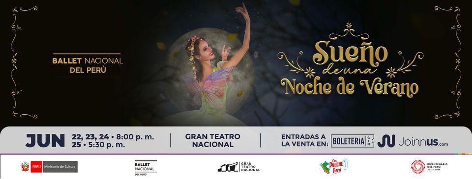 Ballet Nacional del Perú presenta “Sueño de una noche de Verano y coreógrafas” en el Gran Teatro Nacional